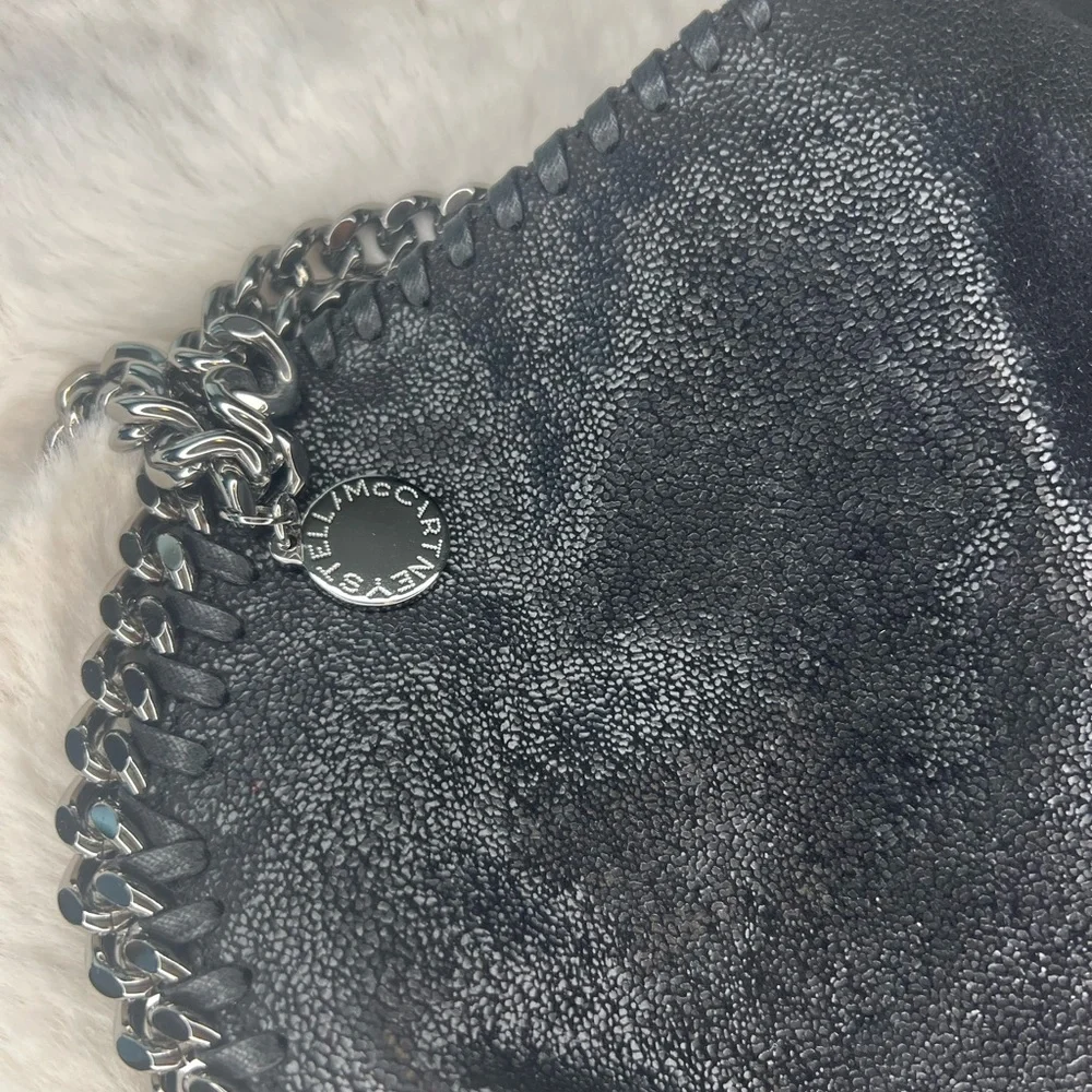 Black Chain-Trimmed Women's Bag

Height: 10"
Width: 10"
Depth: 4.25" - Picture 4 of 4